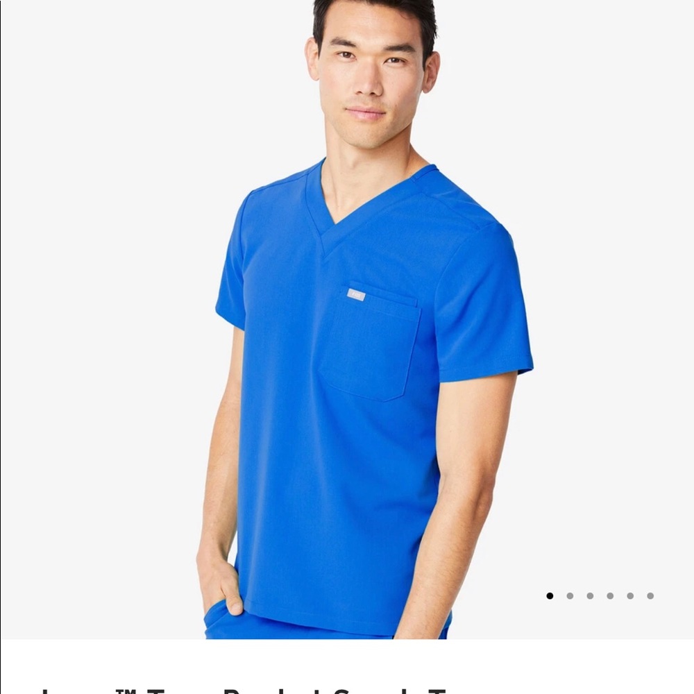 Men’s royal blue Leon scrub top size medium